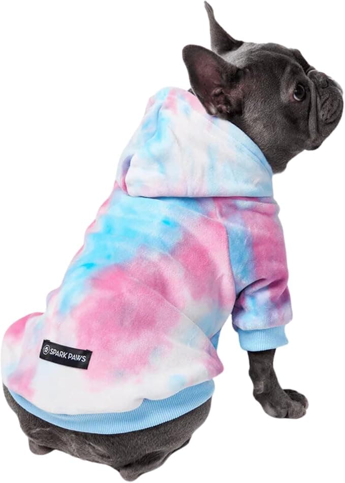 Spark Paws Dog Hoodie - Premium Sweater for Small, Medium and Large Dogs | Warm Clothes for French Bulldogs, Pitbulls, Puppies, Winter Jacket Alternative, 4-Way Stretch, Fit Tested for Small, Medium & Large Dogs