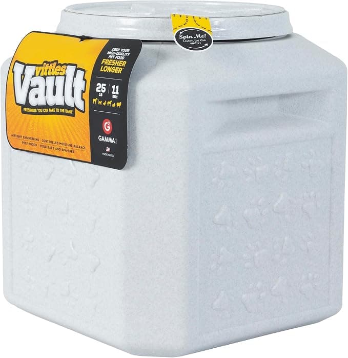 Gamma2 Vittles Vault Pet Food Storage Containers, Sealed Dog and Cat Food Storage Container, Fits up to 25lbs, Made in the USA