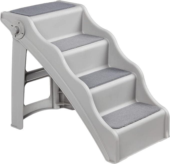 Amazon Basics Foldable Non-Slip Pet Stairs, Easy to Climb, 14.6" x 22.75" x 19.5"